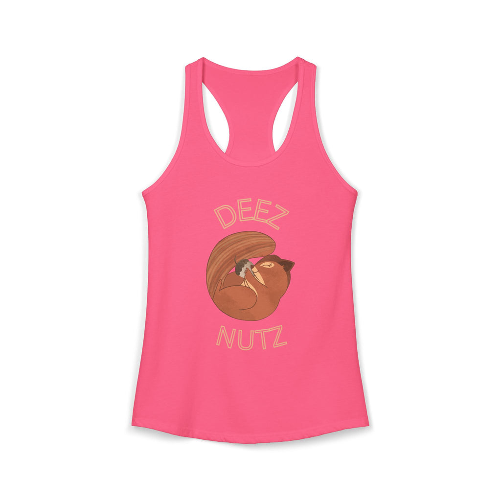 Deeez Nutz Women’s Racerback Tank: The Only Nuts Worth Hugging in Public