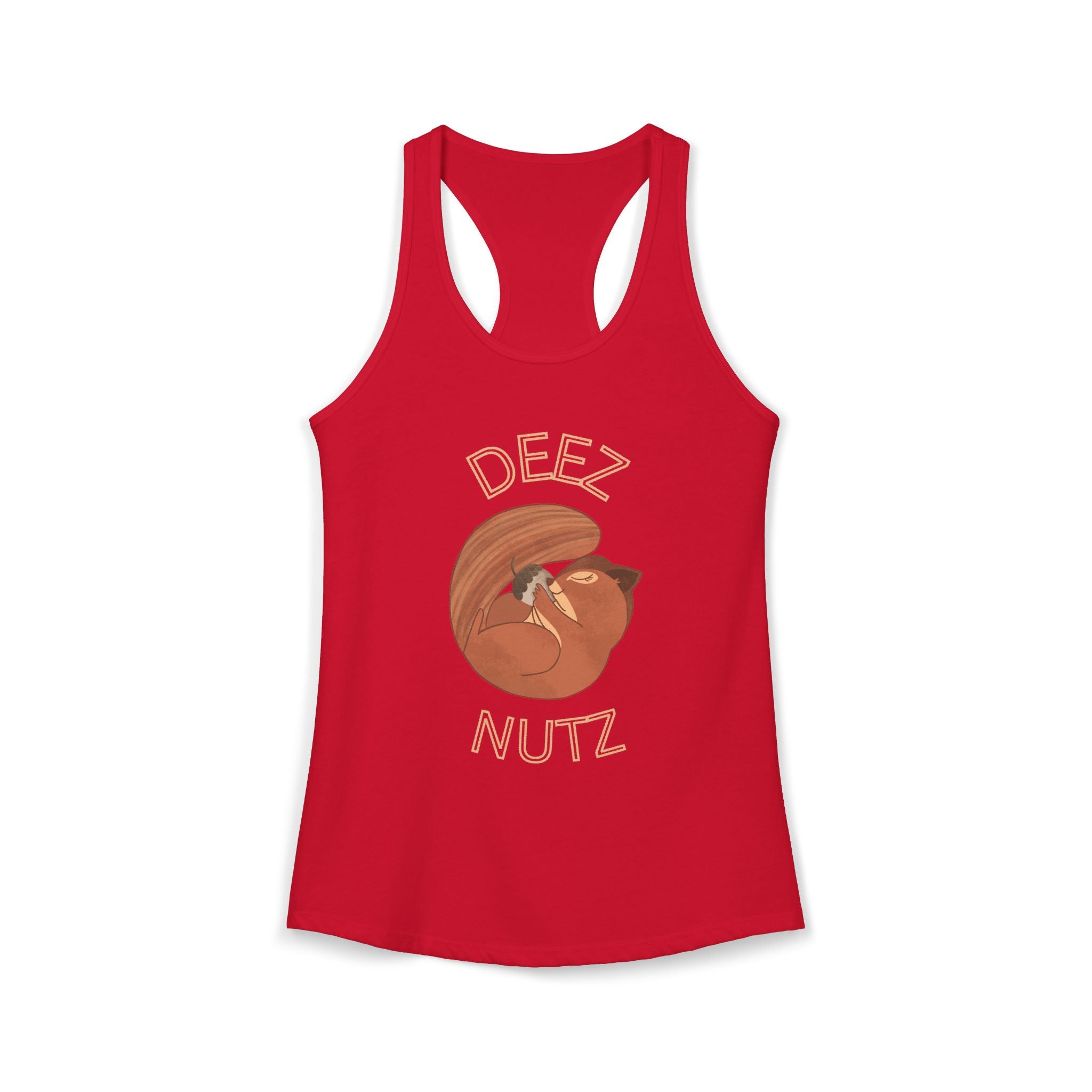 Deeez Nutz Women’s Racerback Tank: The Only Nuts Worth Hugging in Public